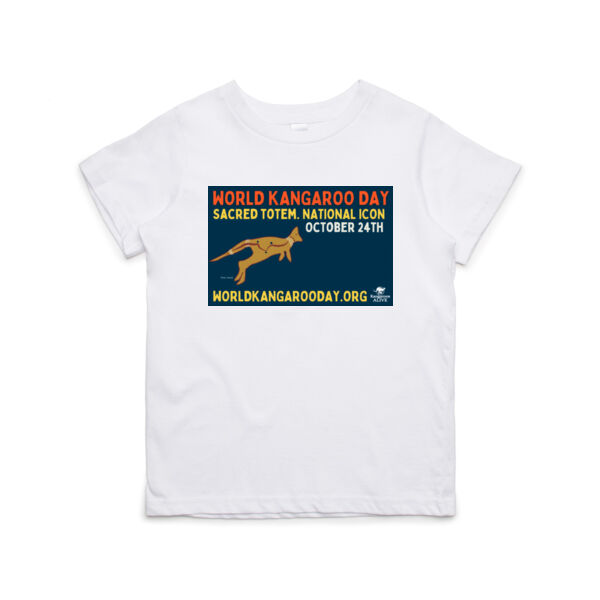 World Kangaroo Day 2025 children's white front print only Thumbnail